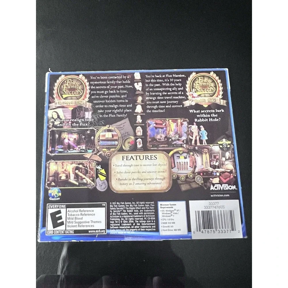 Activision Flux Family Secrets PC Game Everyone Blue 2 Game Pack Ripple Effect